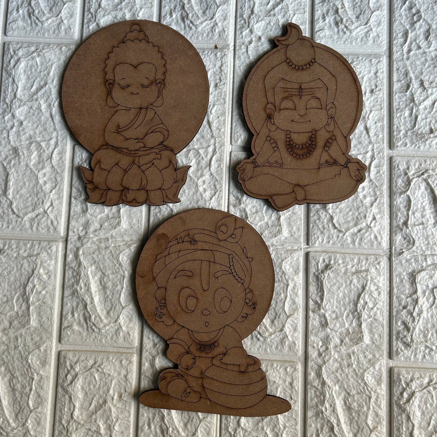 DIY pre-marked MDF cutout - Set of 4