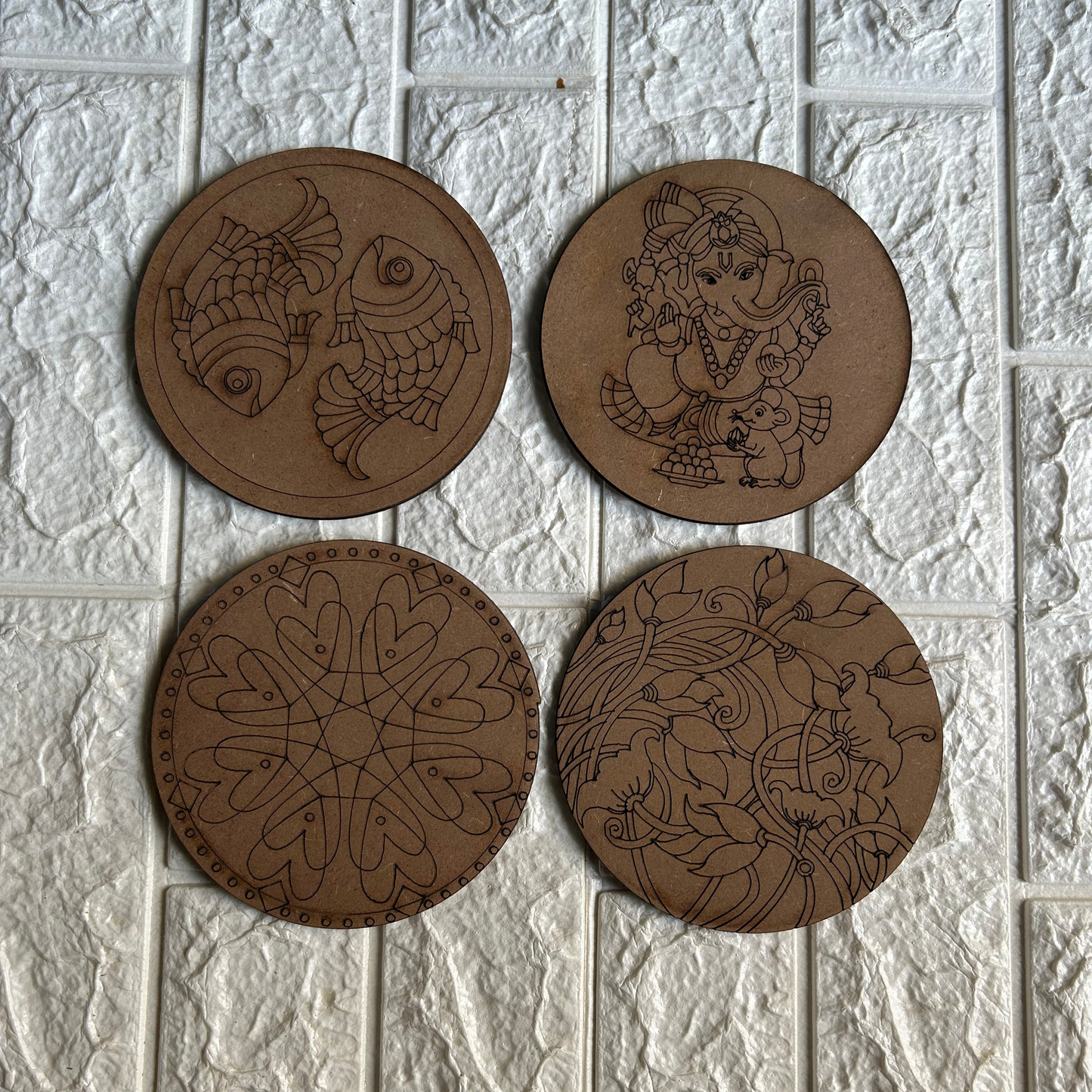 DIY pre-marked MDF cutout - Set of 4