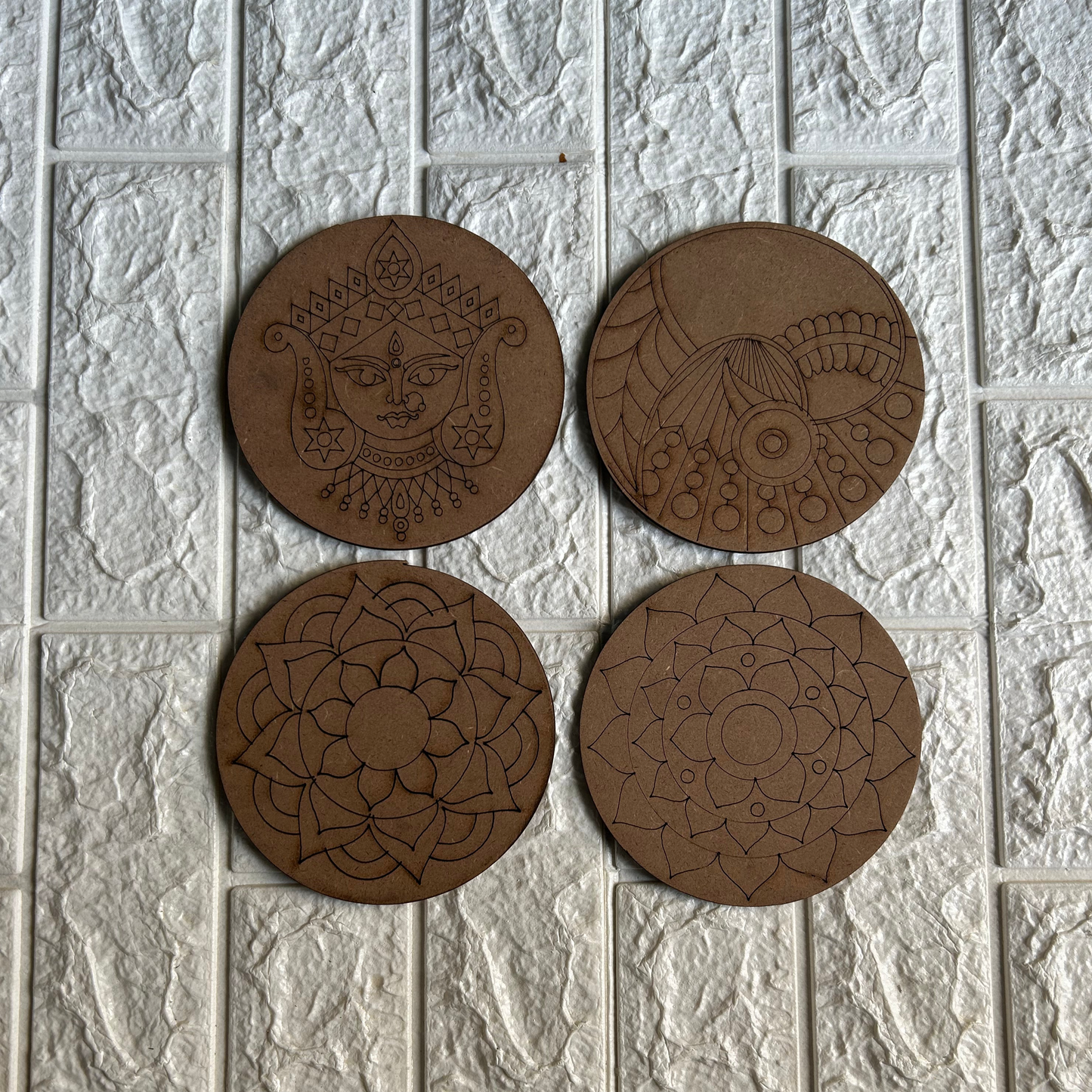 DIY pre-marked MDF cutout - Set of 4