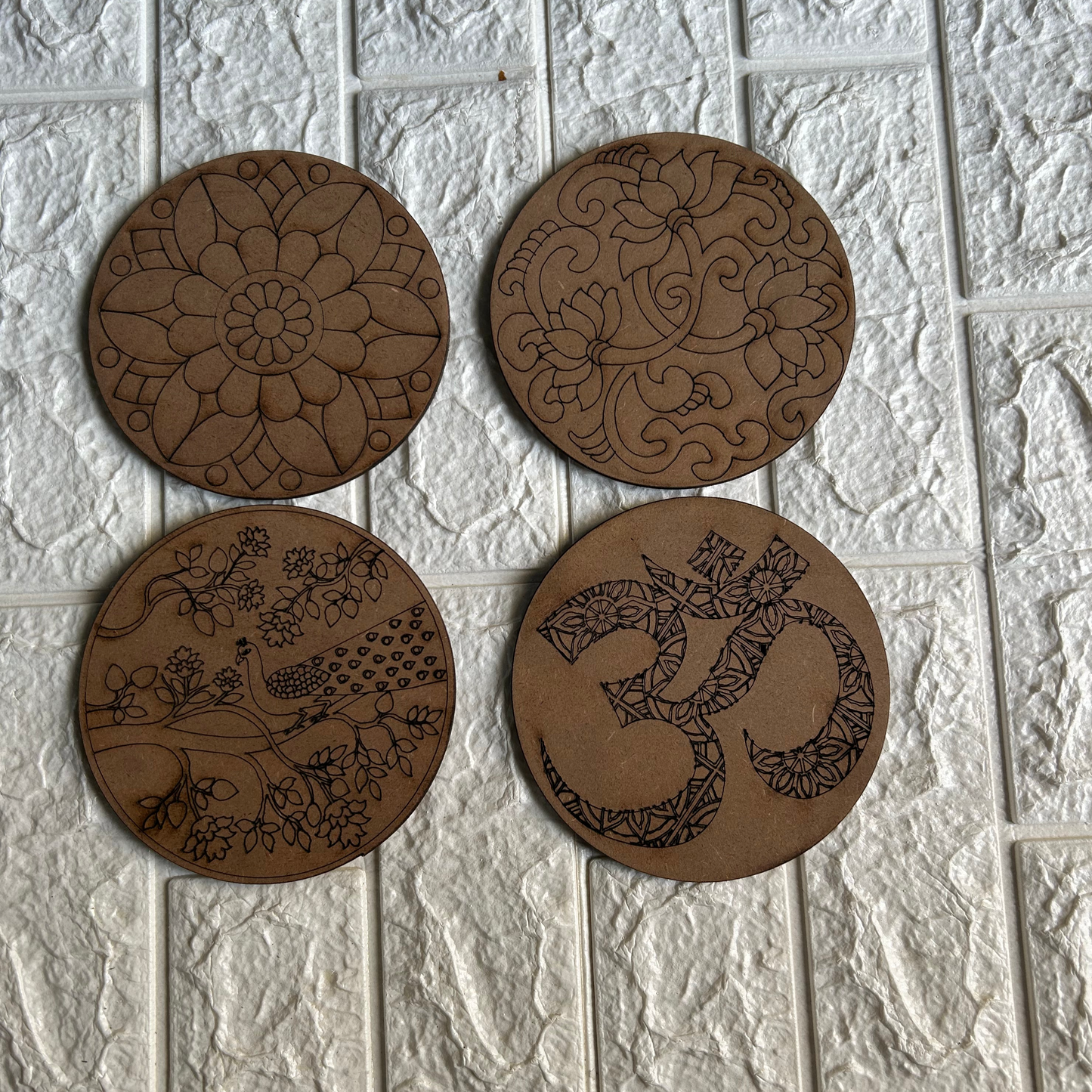 DIY pre-marked MDF cutout - Set of 4