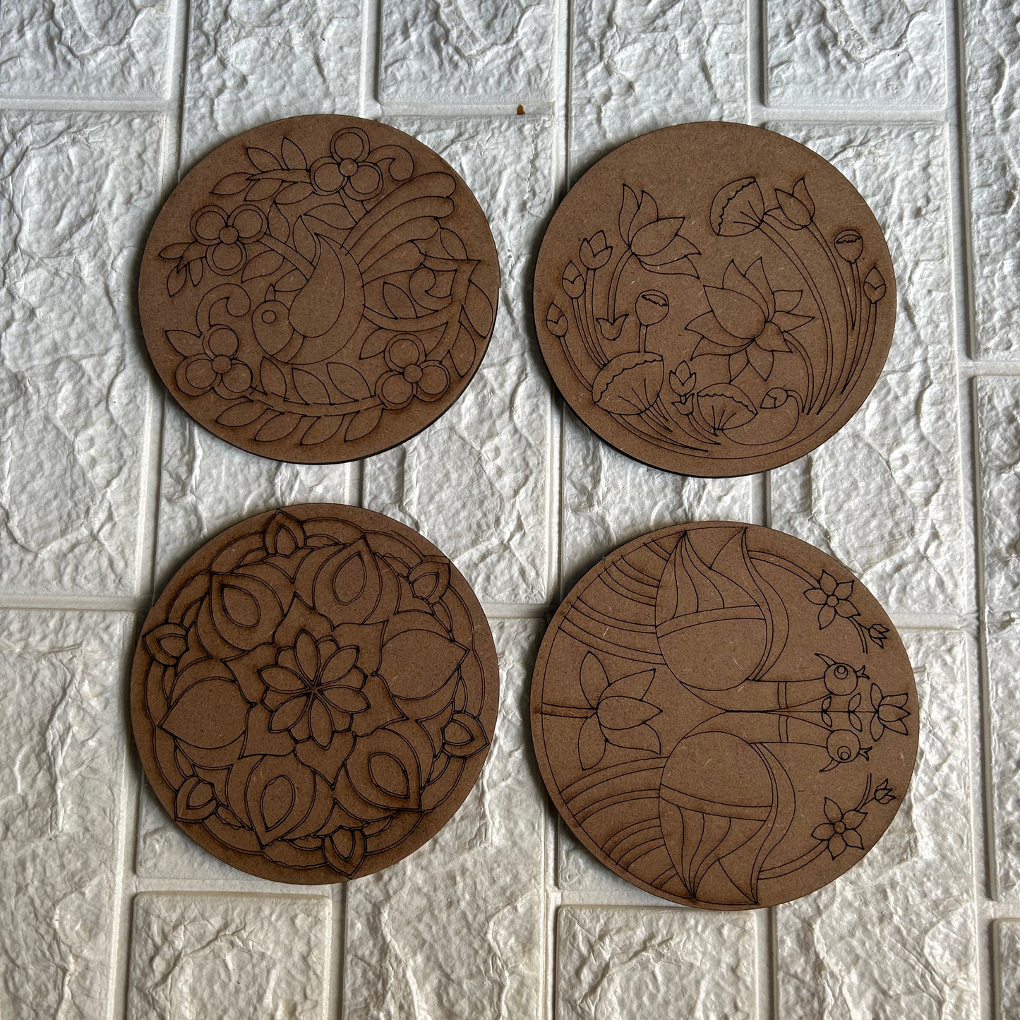 DIY pre-marked MDF cutout - Set of 4