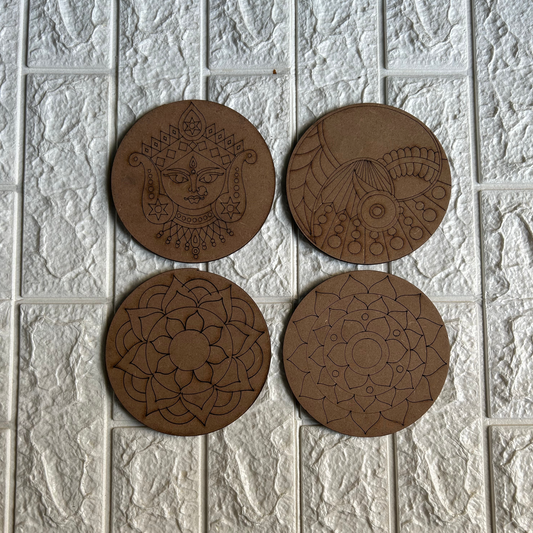 DIY pre-marked MDF cutout - Set of 4