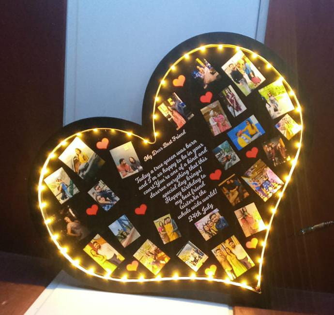 Customised Heart Frame with light