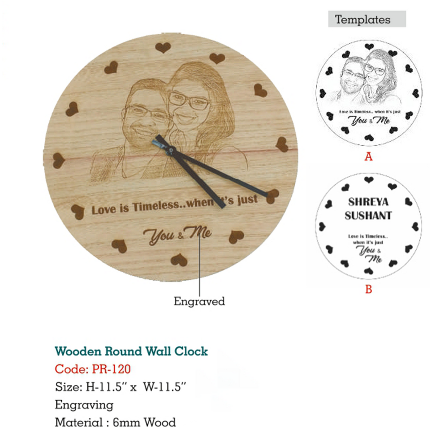 Wooden Wall Clock