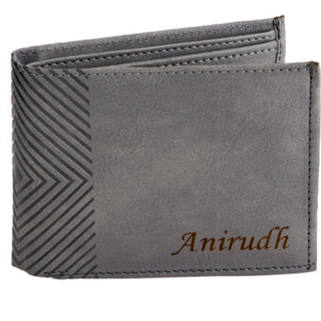 Customised Name Engraved  Mens Wallet